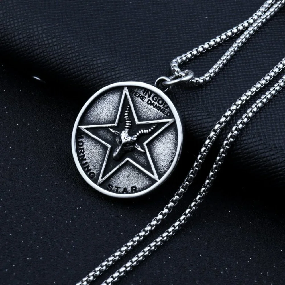 ❤️Double-sided goat - jesus vintage necklace, N90201P107